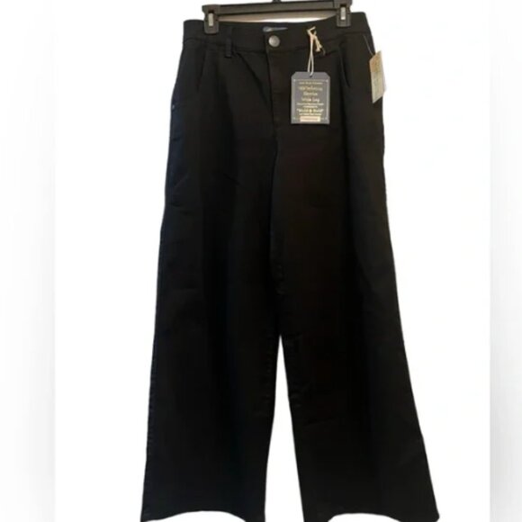 Democracy Denim - Democracy  "Ab" solution Mold & Hold Black Skyrise Wide Leg Jeans  Size 12P